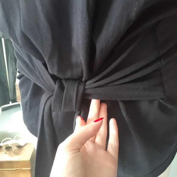 Nwt Zara Silk/Cotton Blend Tie Waist Sweater - Picture 7 of 15